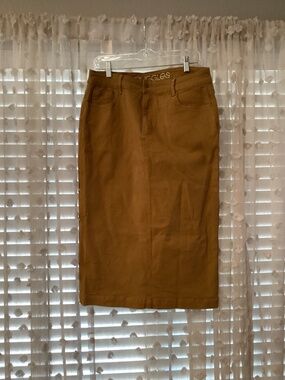 NUGGLES Women’s Medium Mustard Denim Skirt